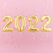 new year 2022 gold foil balloons