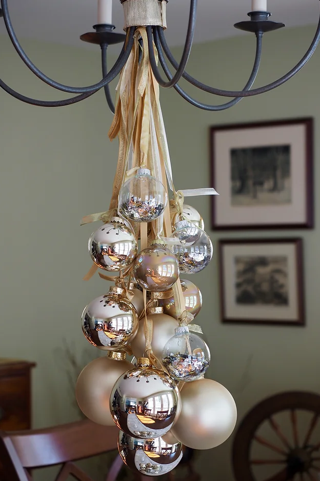 DIY ornament chandelier