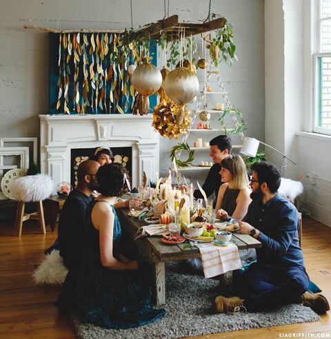 new year's party ideas boho glam dinner
