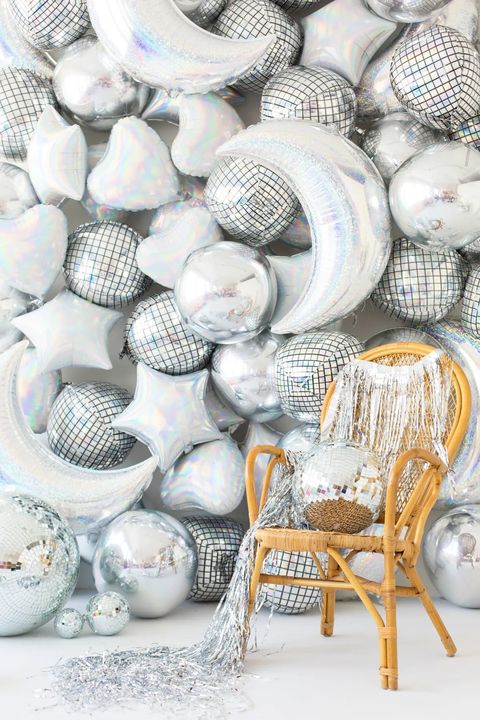new years crafts holographic balloon backdrop