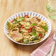 new years day lunch pork noodle salad