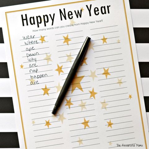 new years eve game printable
