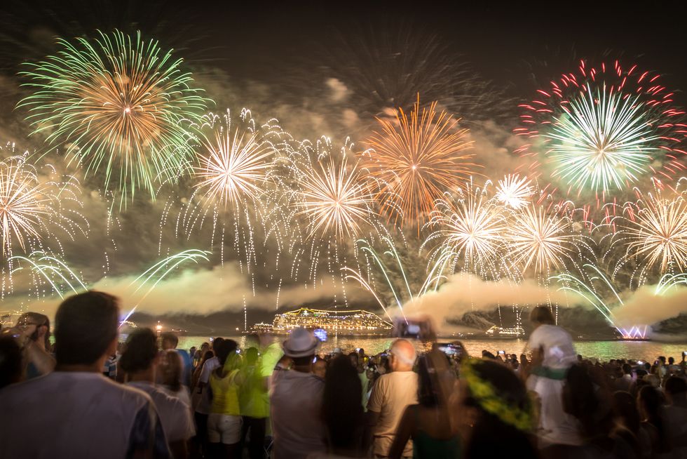 new year's fireworks in copacabana ii