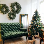 christmas decorations gold green tree