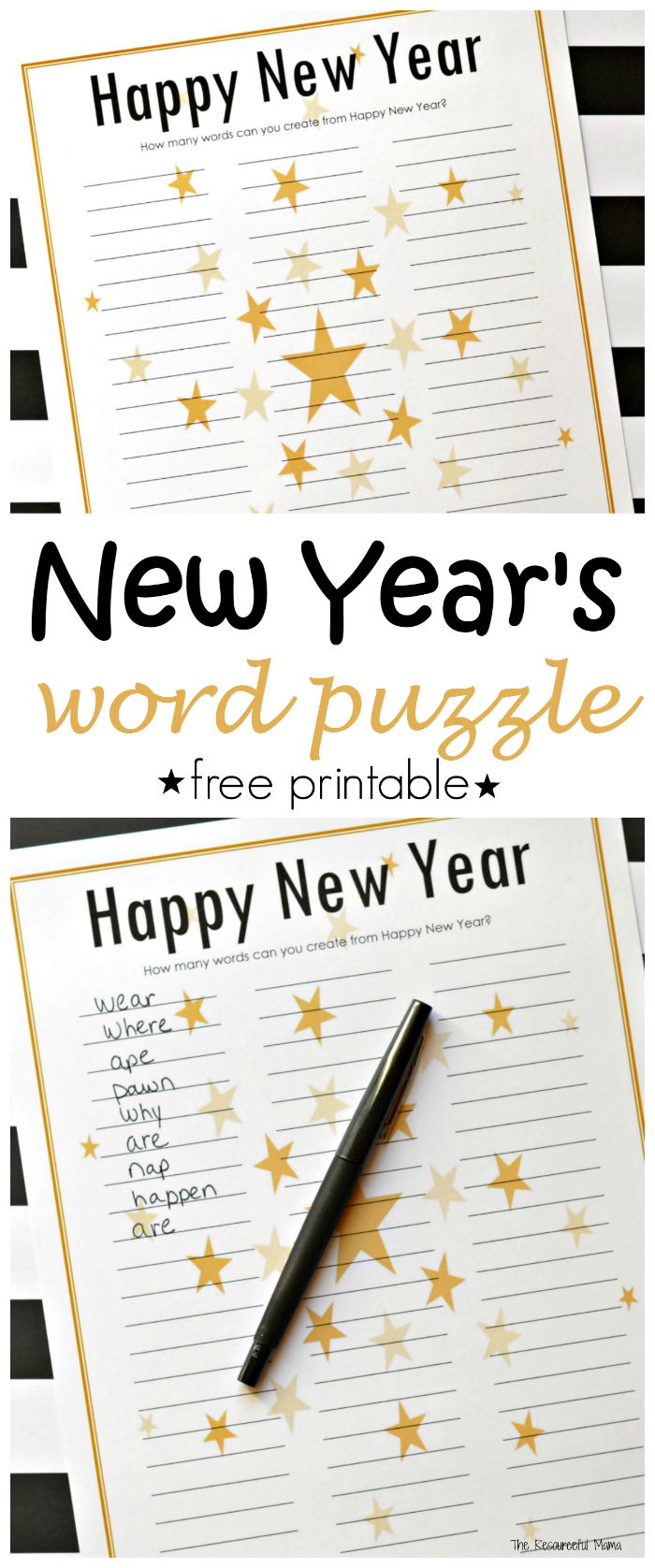 new year's eve word game