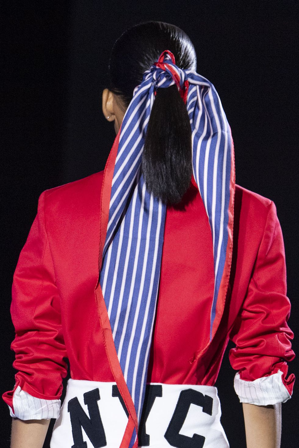 New York Fashion Week hair scarf