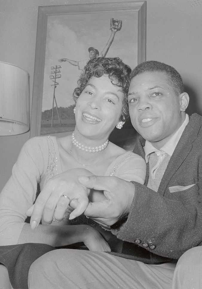 willie mays holding wife marguerite's hand