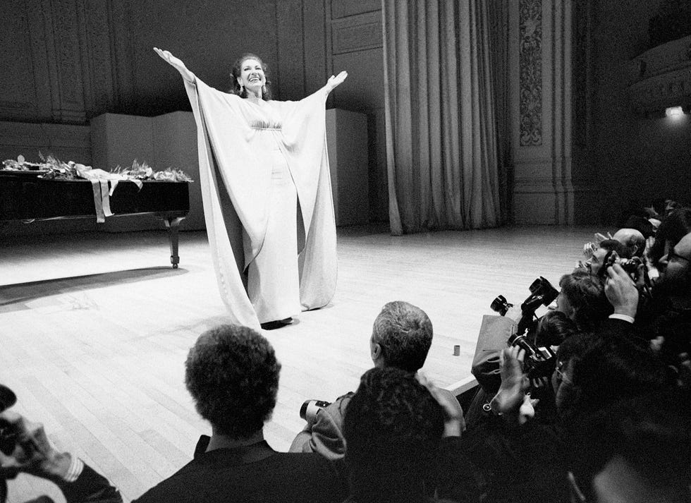 maria callas on stage at carnegie hall