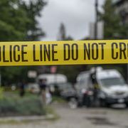 new york police department  nypd  installs tape around