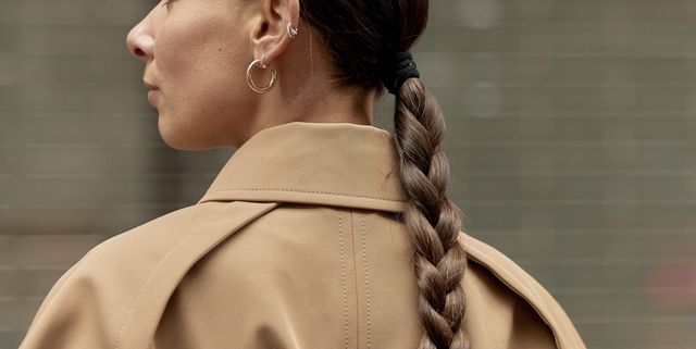 Hair, Hairstyle, Fashion, Shoulder, Long hair, Outerwear, Chignon, Photography, Dress, Back, 