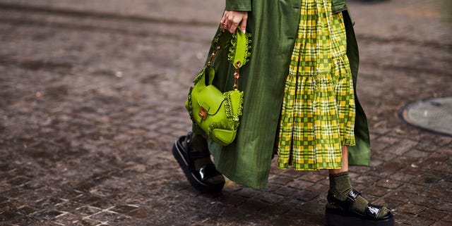 Green, Fashion, Street fashion, Yellow, Design, Outerwear, Adaptation, Pattern, Textile, Dress, 