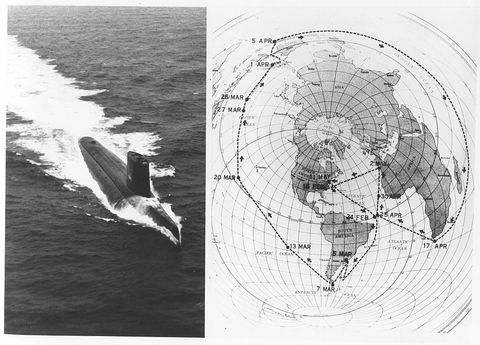 USS Triton Circles Earth