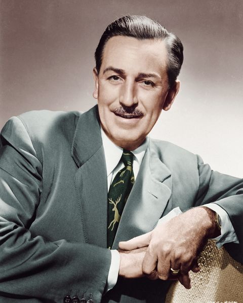 Portrait of Walt Disney Sitting with Hands Clasped