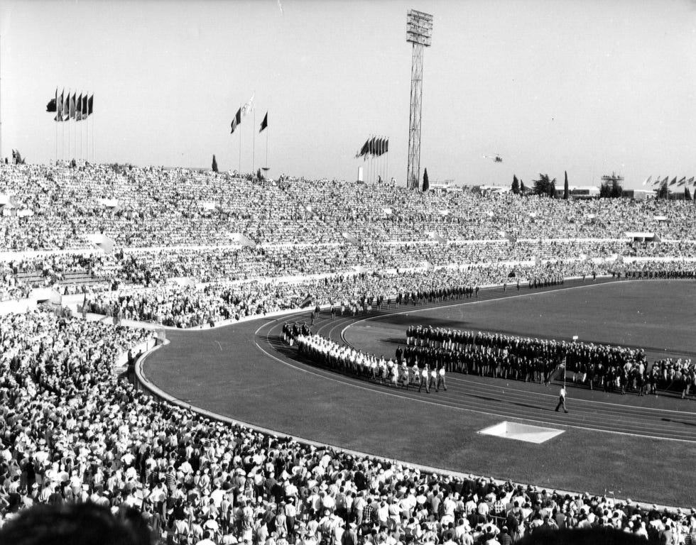 opening ceremony of the rome olympic games