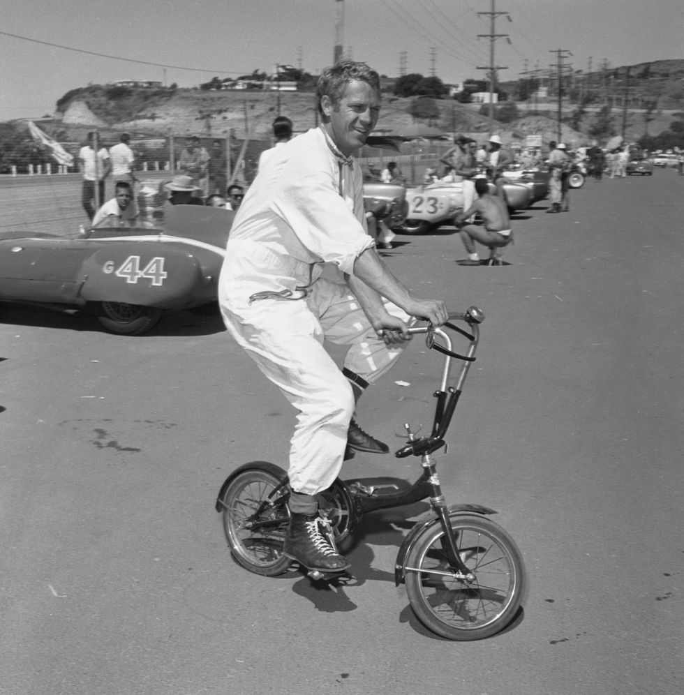 san diego september 19 american actor, steve mcqueen at del mar raceway, san diego, california image dated september 19, 1959 photo by cbs via getty images