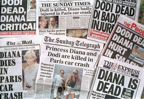 newspapers diana death