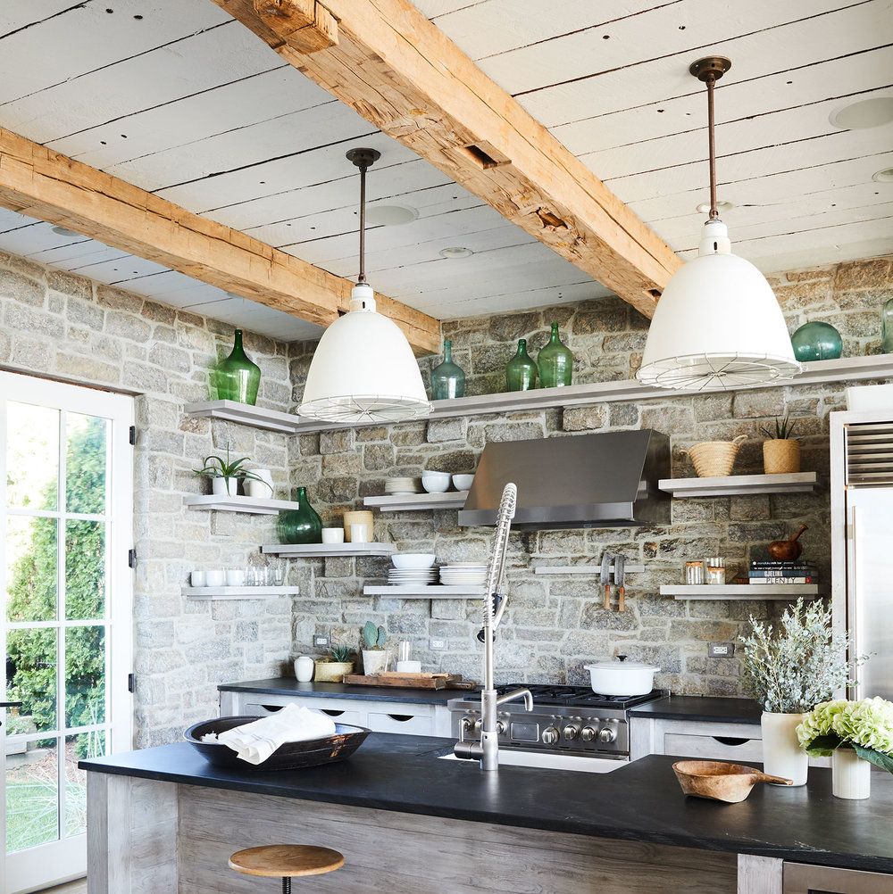 Shaker-style meets industrial chic in this modern kitchen