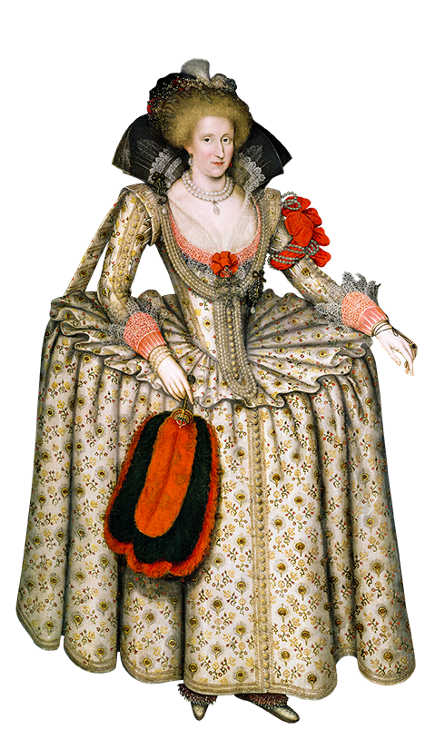 Portret van de vrouw van Jacobus VI in Schotland