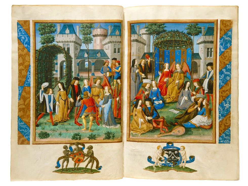 Manuscript van Roman de la Rose door Guillaume de Lorris en Jean de Meung Frankrijk Kopiist onbekend eind 15deeeuw