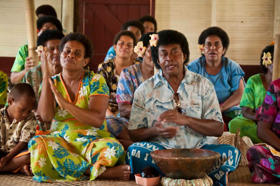 Bewoners van Lawai Viti Levu Fiji