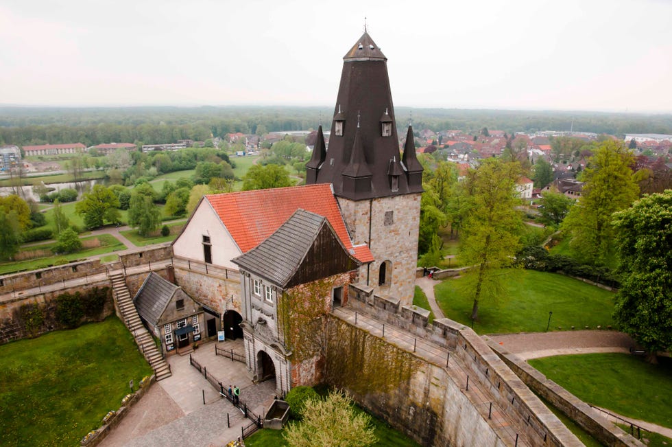 Het middeleeuwse Kasteel Bentheim in Bad Bentheim