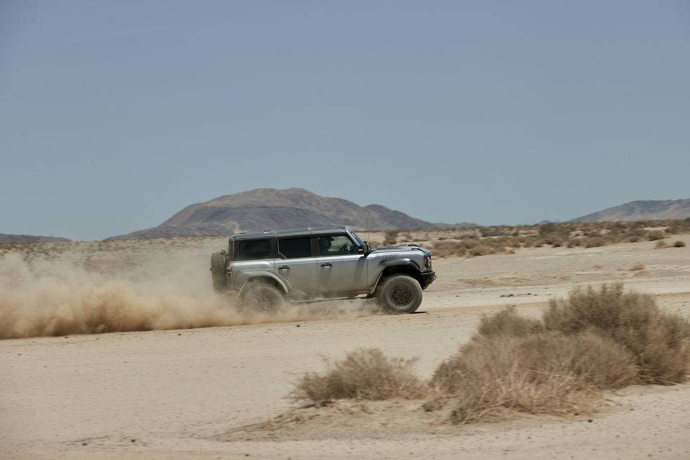 ford bronco raptor high speed desert run