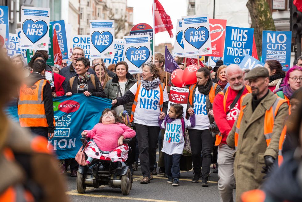 Save the NHS marches and protests in London