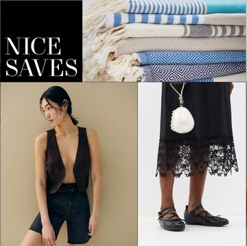 a collage of the week's best items on sale including a madewell vest, simone rocha flats, and turkish towels