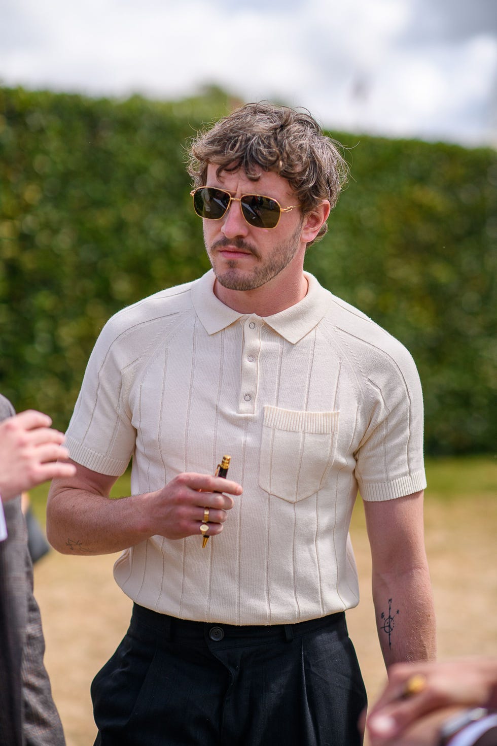 a man wearing sunglasses