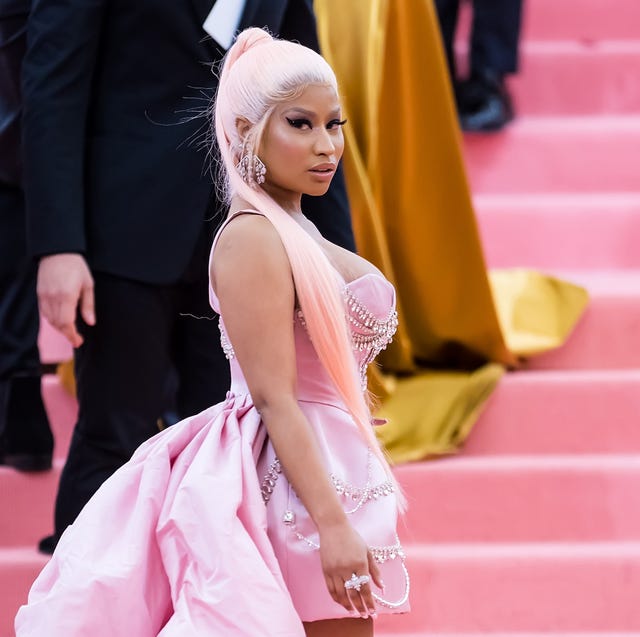 new york, ny   may 06  rapper nicki minaj is seen arriving to the 2019 met gala celebrating camp notes on fashion at the metropolitan museum of art on may 6, 2019 in new york city  photo by gilbert carrasquillogc images