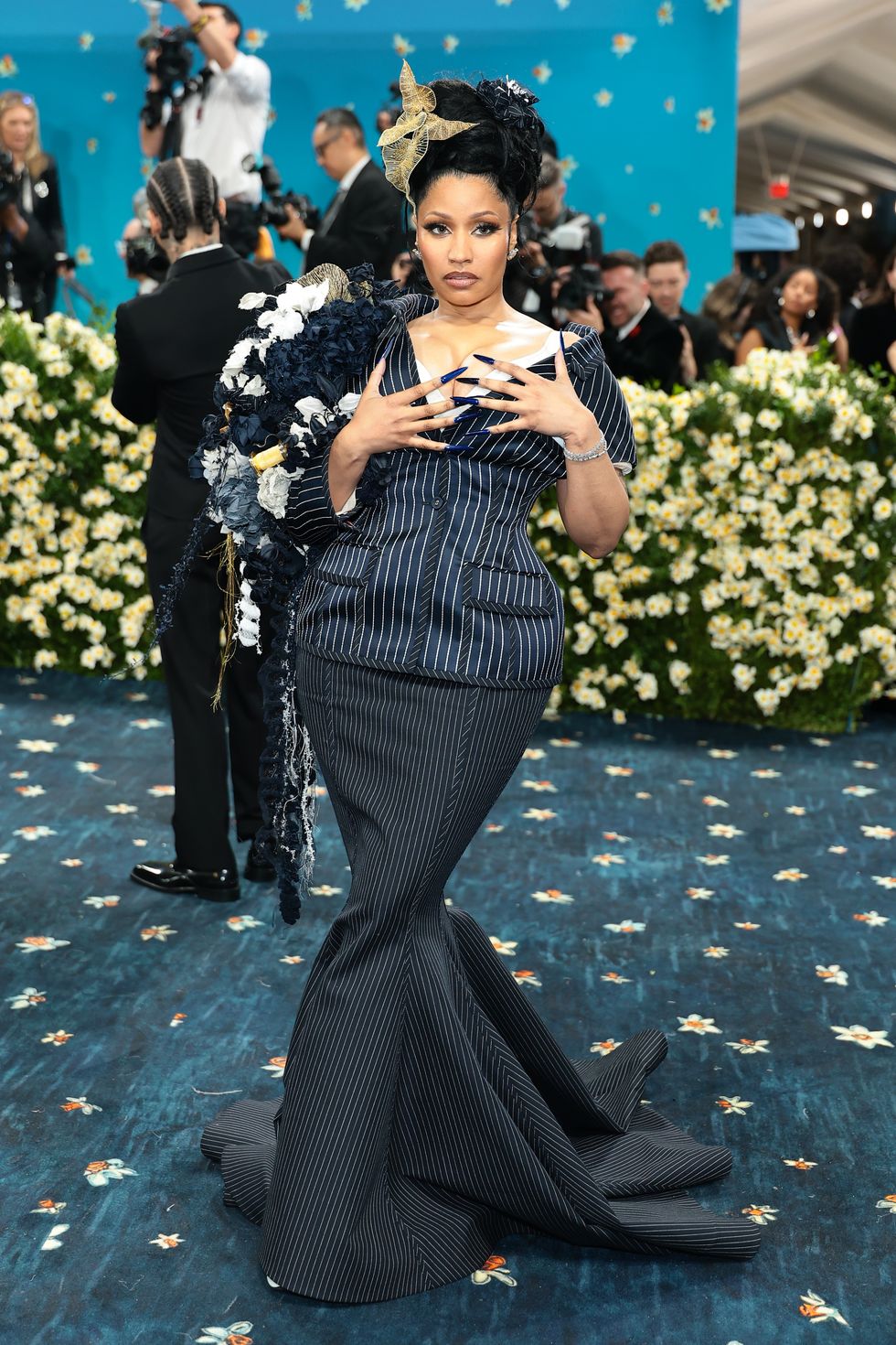 the 2025 met gala celebrating "superfine: tailoring black style" arrivals