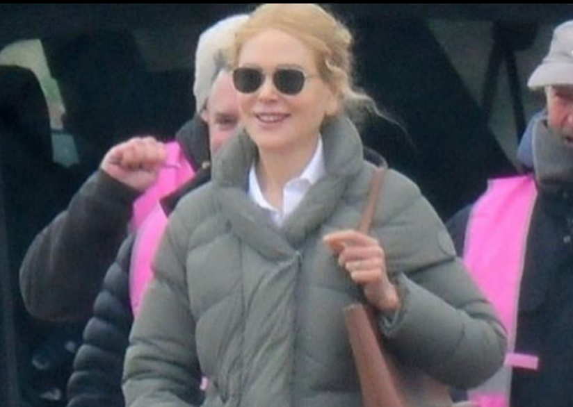 Nicole Kidman Pink Puffer Jacket