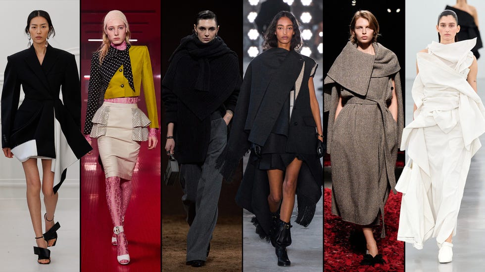 fashion runway showcasing a variety of modern outfits