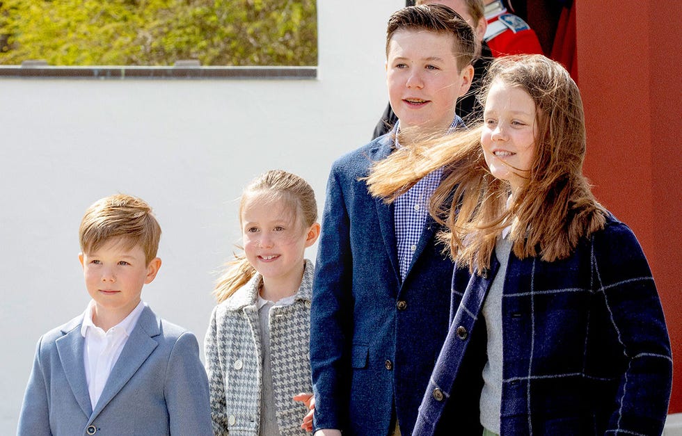 Cristian, Isabel, Josefina y Vicente de Dinamarca