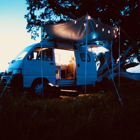 Camper Van at Night