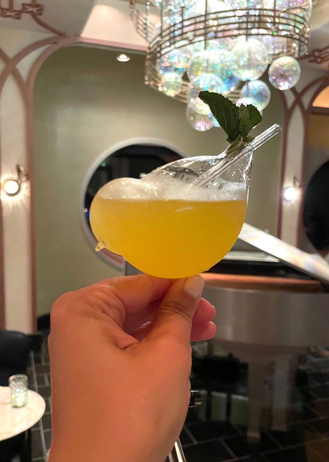 crystal slipper cocktail disney wish nightengales bar