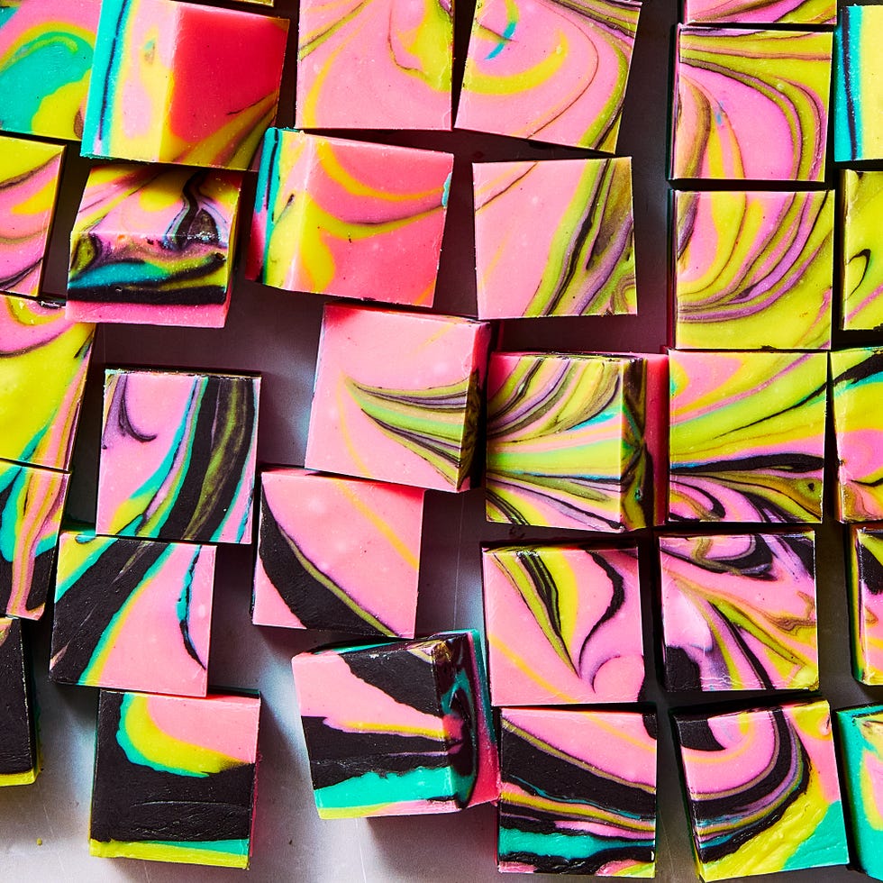 colorful sliced fudge