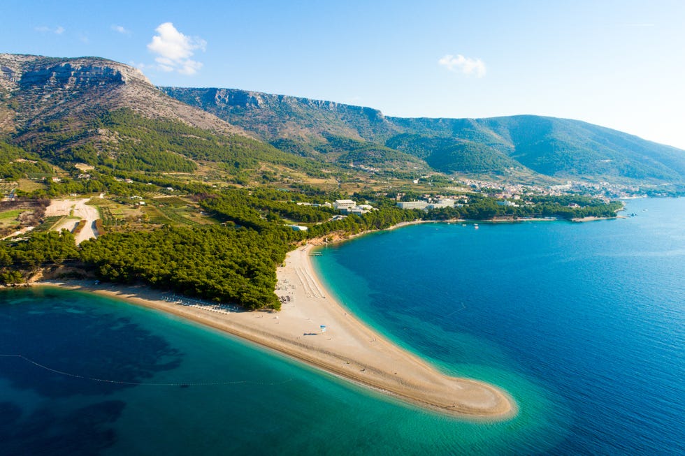 zlatni rat beach in brac, croatia