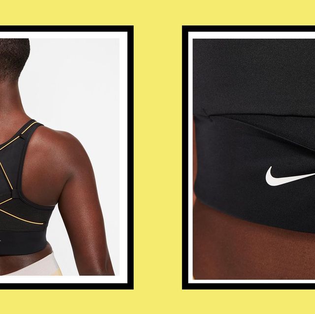 Nike Training Icon Clash Swoosh Dri-FIT strappy printed medium support sports  bra in black