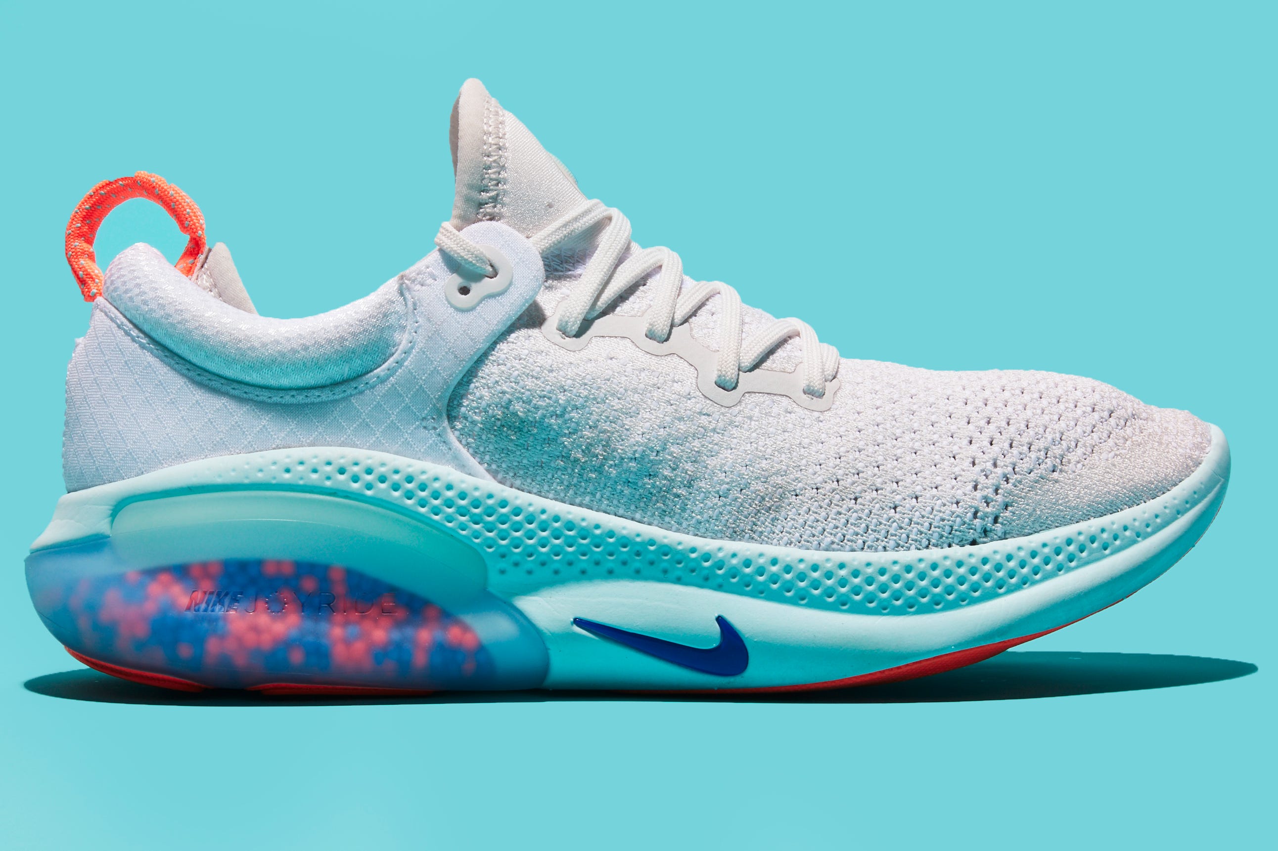 Shoe, Footwear, Outdoor shoe, White, Sneakers, Aqua, Blue, Turquoise, Walking shoe, Running shoe, 