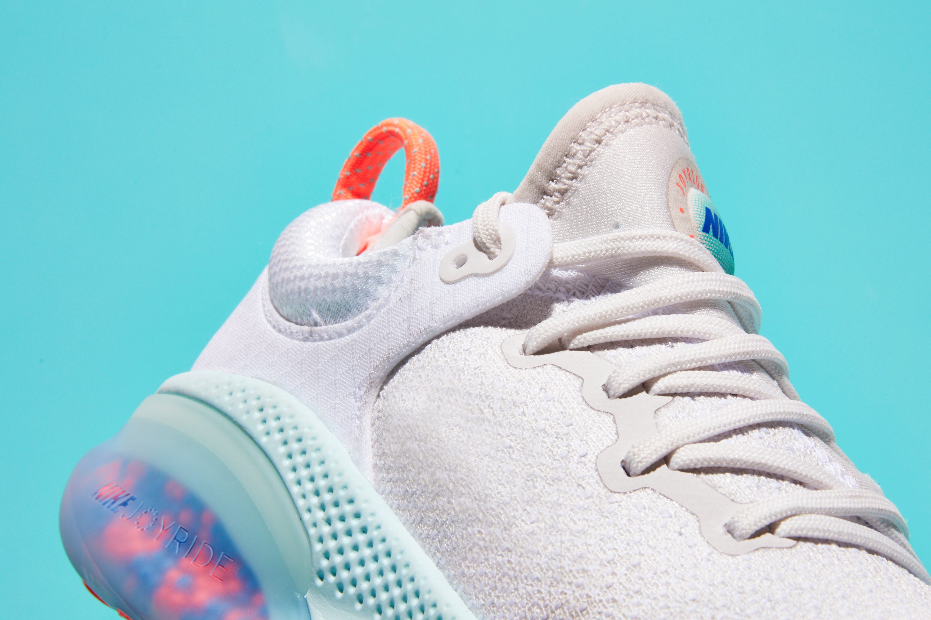 Footwear, White, Blue, Shoe, Orange, Aqua, Turquoise, Product, Sneakers, Azure, 