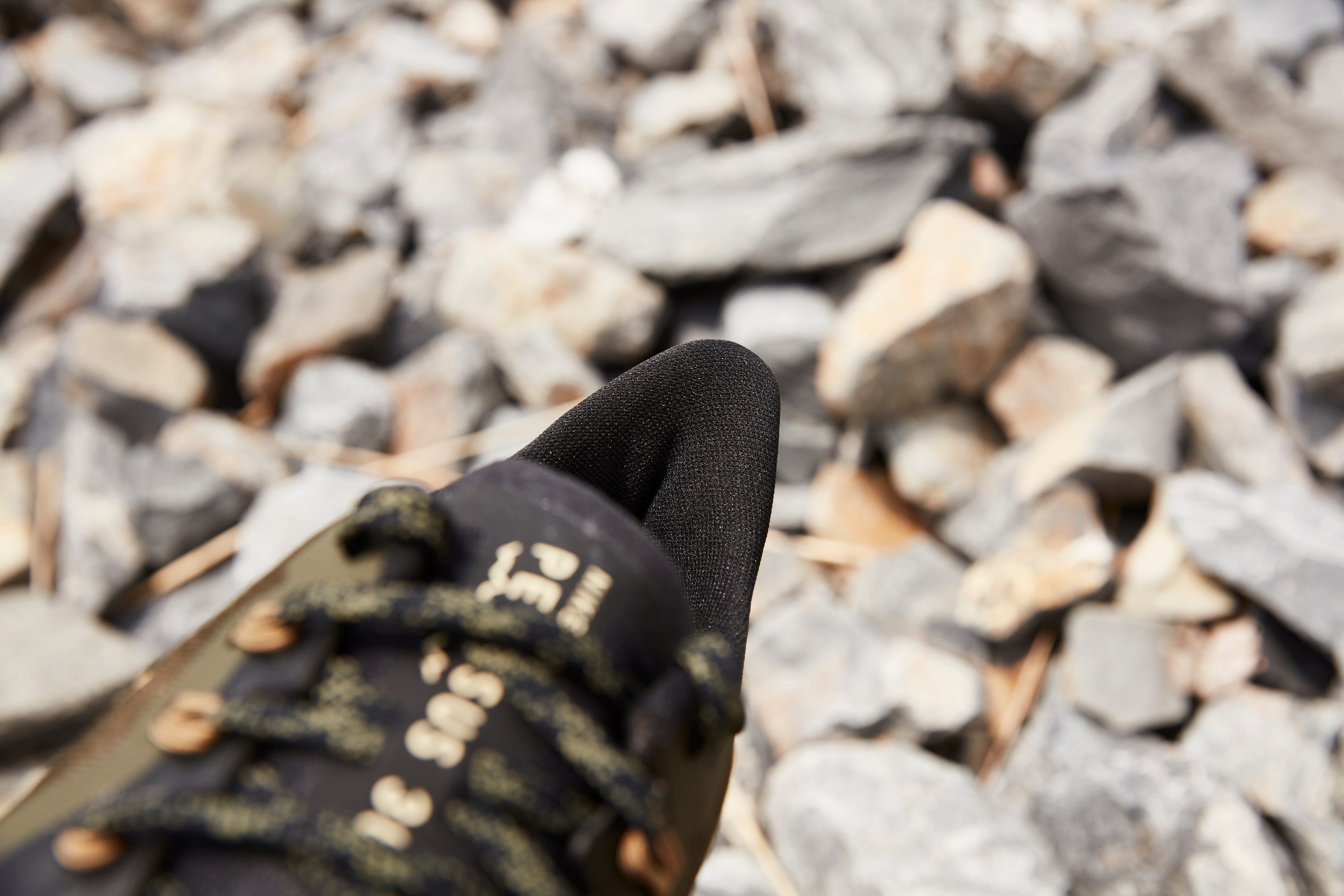 Footwear, Shoe, Finger, Gravel, Rock, 