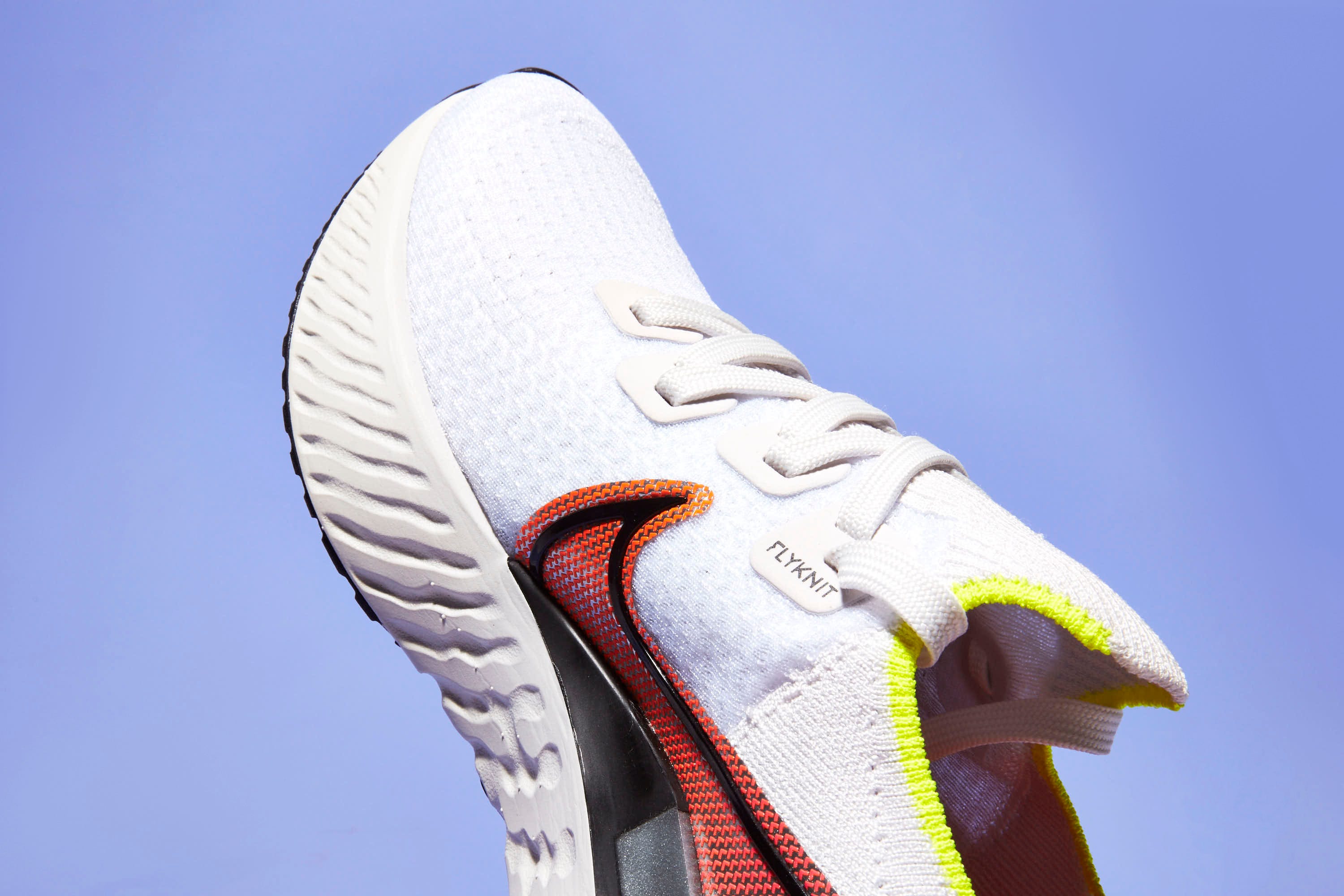 White, Footwear, Blue, Shoe, Sky, Architecture, Athletic shoe, 