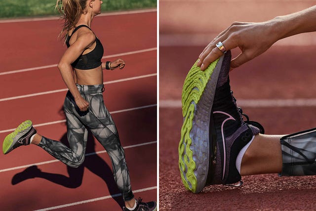 atleta corriendo en una pista con la zapatilla de running nike react infinity run 2