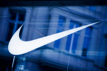 berlin, germany october 12 the logo of fashion label nike is seen on a store on october 12, 2023 in berlin, germany photo by thomas trutschelphotothek via getty images