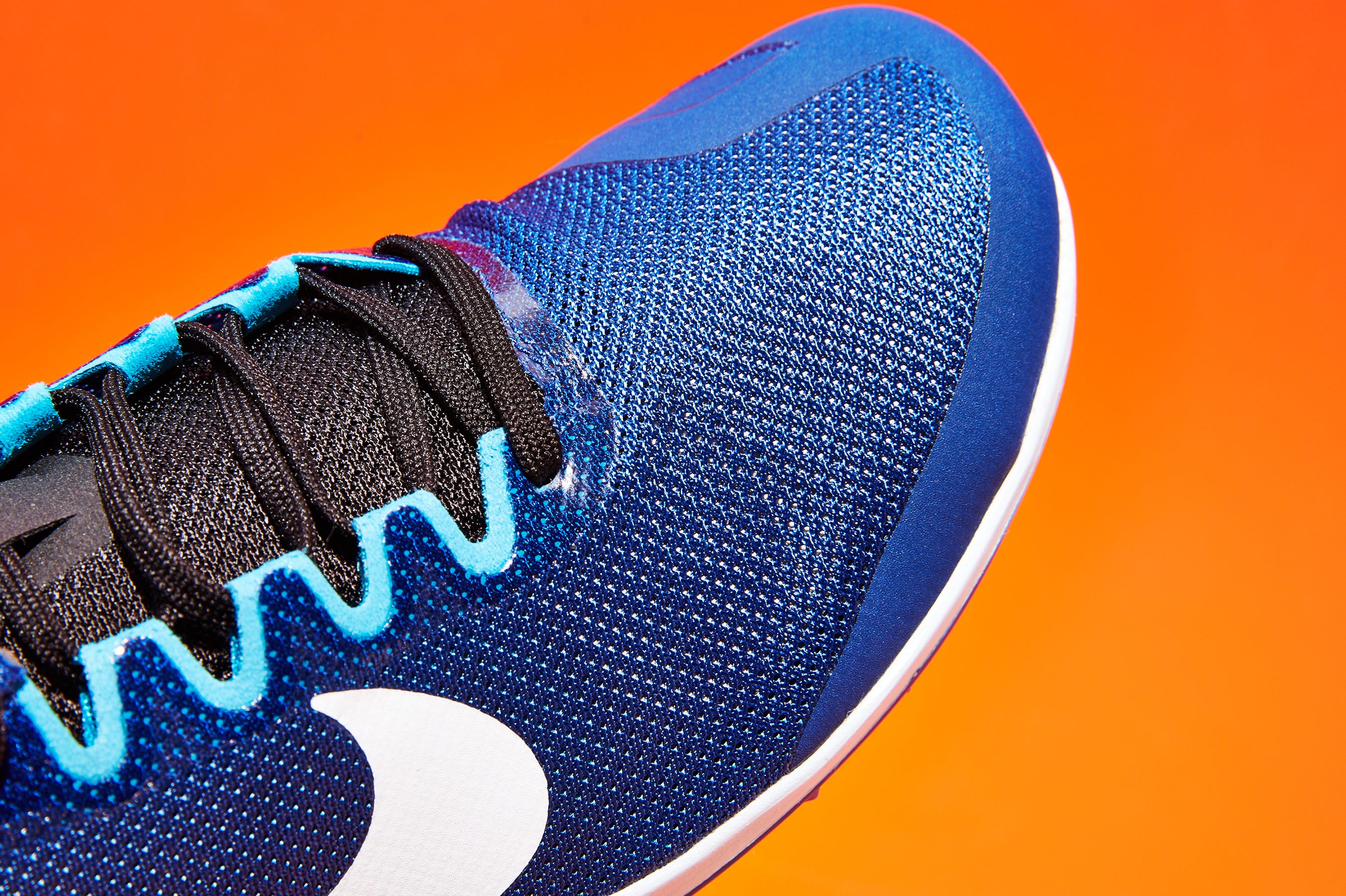 Footwear, Shoe, Blue, Nike free, Electric blue, Cobalt blue, Sneakers, Azure, Orange, Walking shoe, 