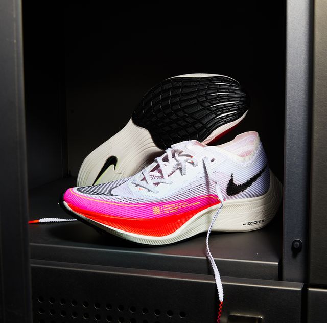 nike zoomx running shoes in locker