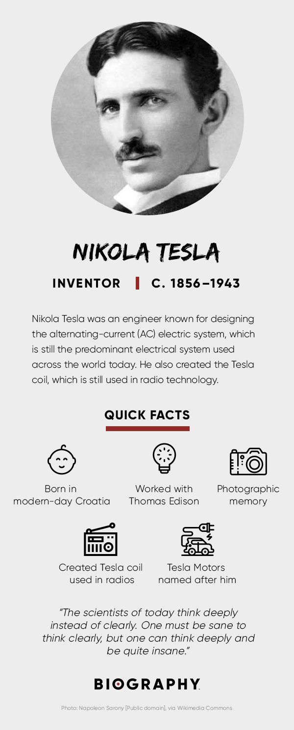 Nikola Tesla, Croatian-born Serb engineer, physicist and inventor, c 1885