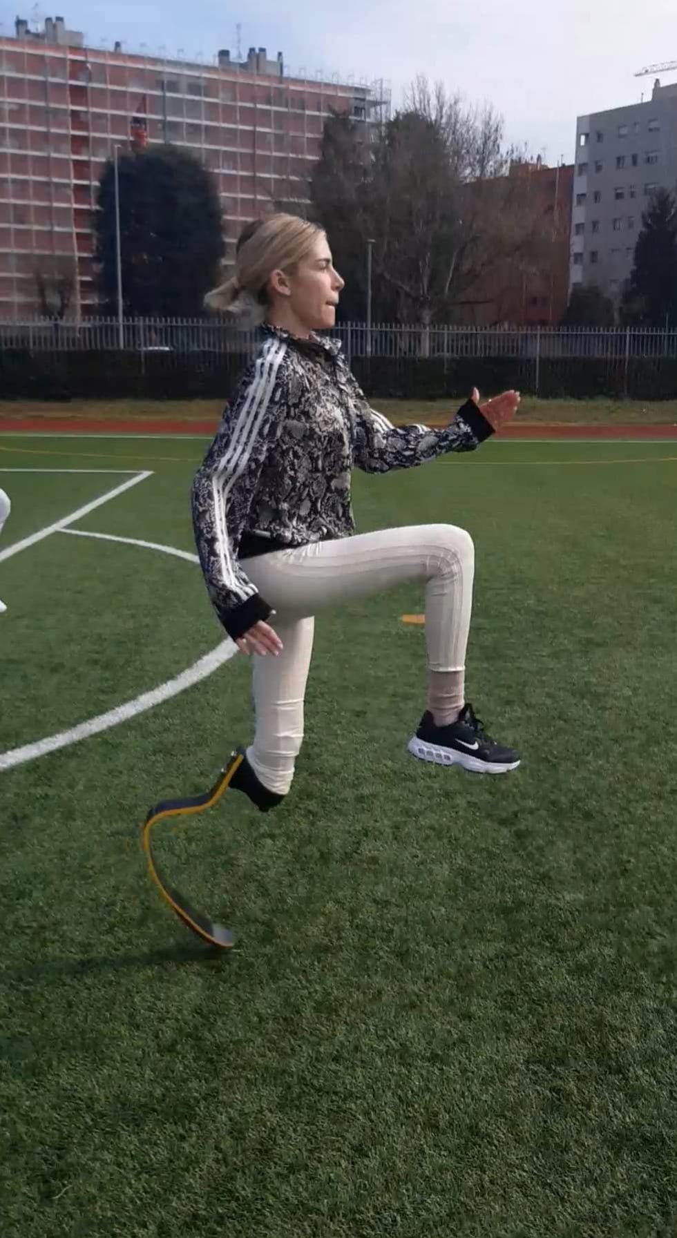 a person standing on a field