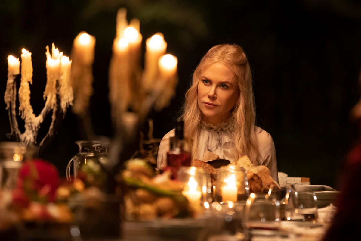 nine perfect strangers    “episode four”   episode 104    as the guests learn more about tranquillum’s unique protocols, everyone must decide if they will continue under masha’s care meanwhile, masha is receiving mysterious threats of her own masha nicole kidman, shown photo by vince valituttihulu